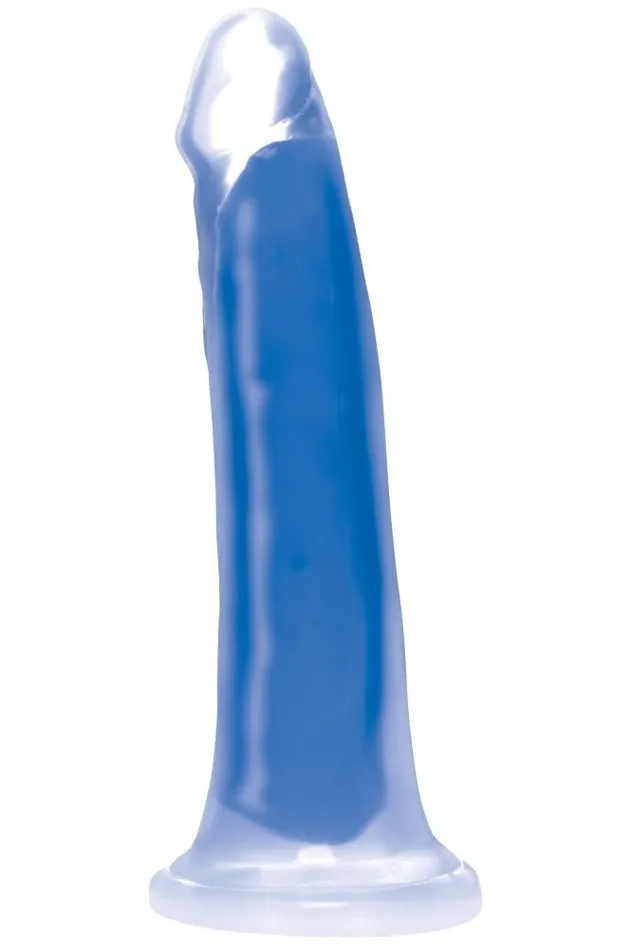 Sd Dildos 7 Inch GlowintheDark Silicone Dildo Blue