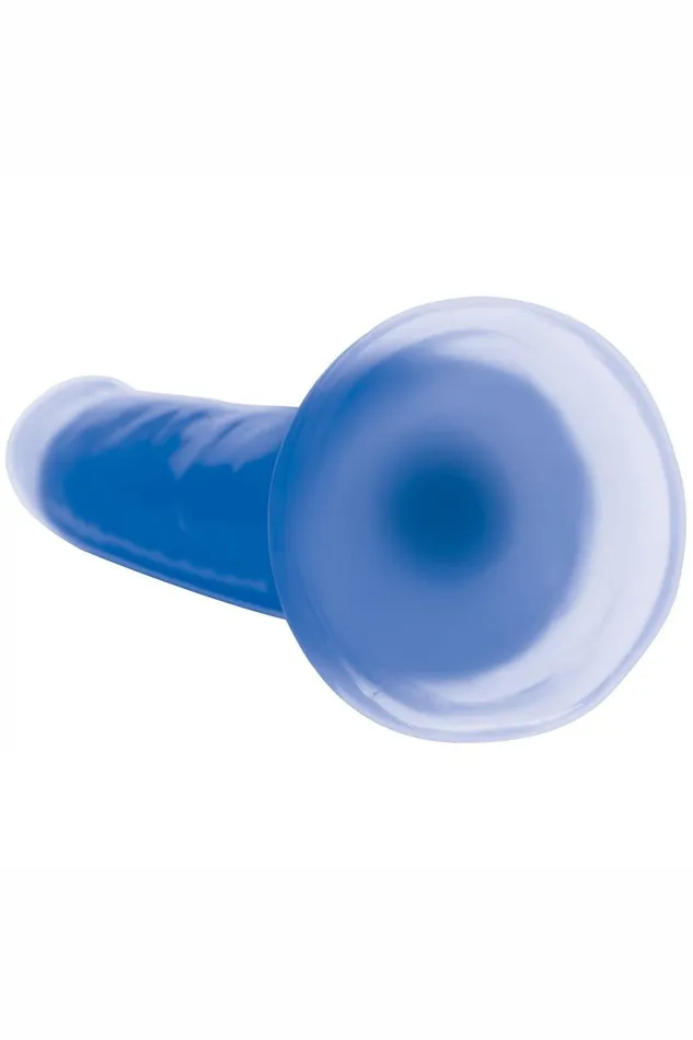 Sd Dildos 7 Inch GlowintheDark Silicone Dildo Blue