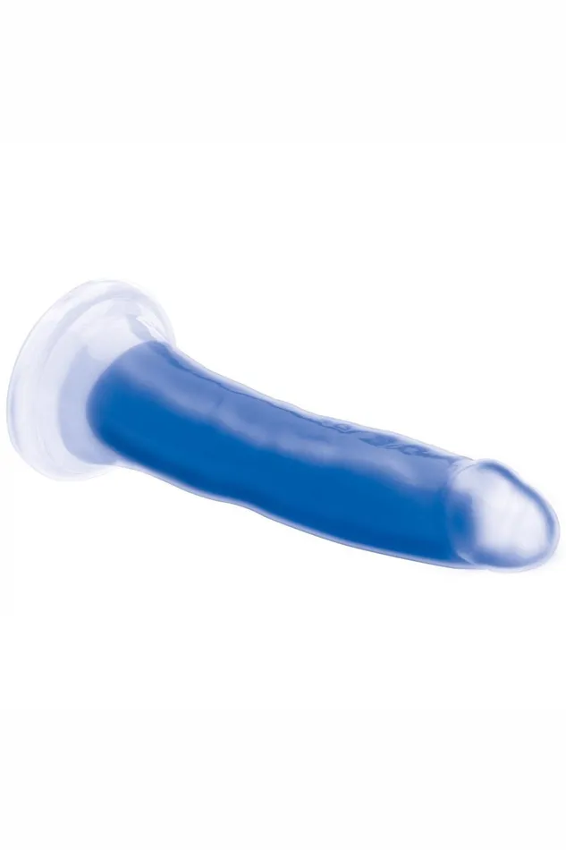 Sd Dildos 7 Inch GlowintheDark Silicone Dildo Blue