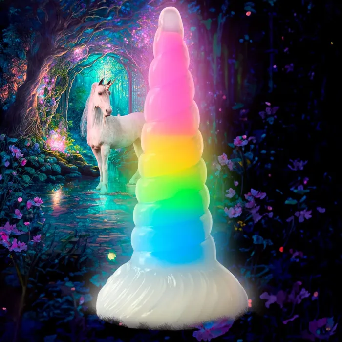 Creature Cocks Creature Cocks UniGlow GlowintheDark Rainbow Dildo Dildos