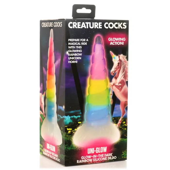 Creature Cocks Creature Cocks UniGlow GlowintheDark Rainbow Dildo Dildos