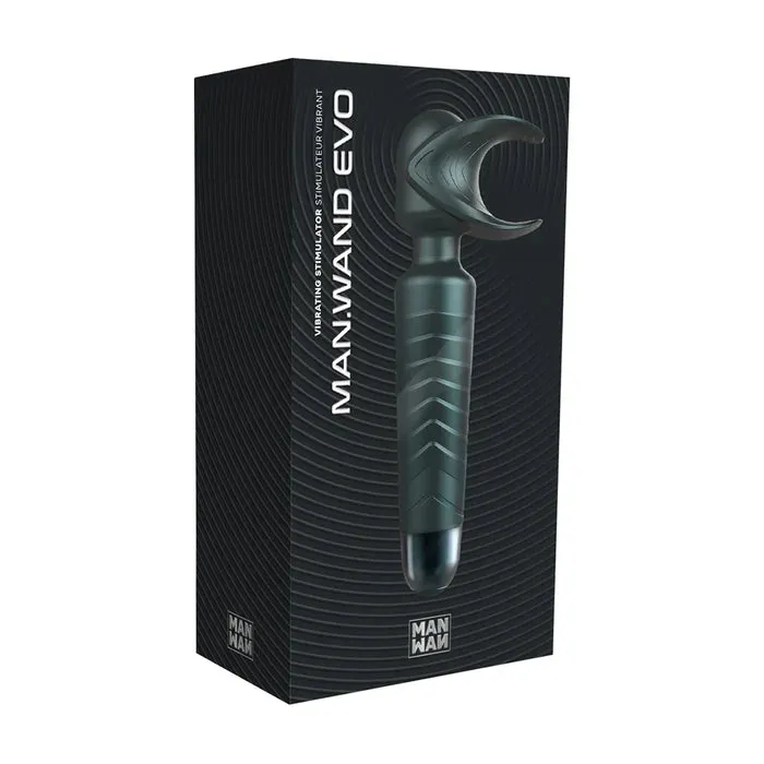 ManWand Evo 2in1 Frenulum Stimulator Wand with Crescendo Pine Grey Lovely Planet Female Sex Toys