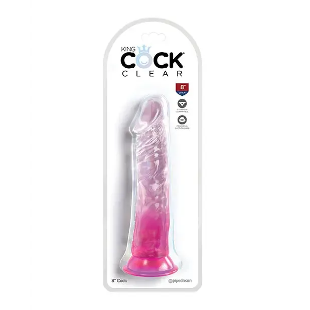 Dildos King Cock Clear King Cock Clear 8in Pink Dildos King Cock Clear King Cock Clear 8in Pink