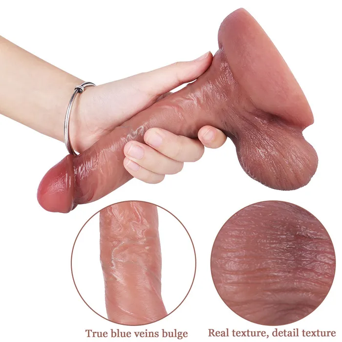 Female Sex Toys Modi G30 Ultra Realistic Dual Density Liquid Silicone Strong Suction Cup Dildo with Balls 71 Inch