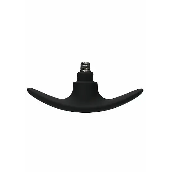 SHOTS AMERICA Anal Interchangeable Butt Plug Set Rounded Black SHOTS AMERICA Anal Interchangeable Butt Plug Set Rounded Black